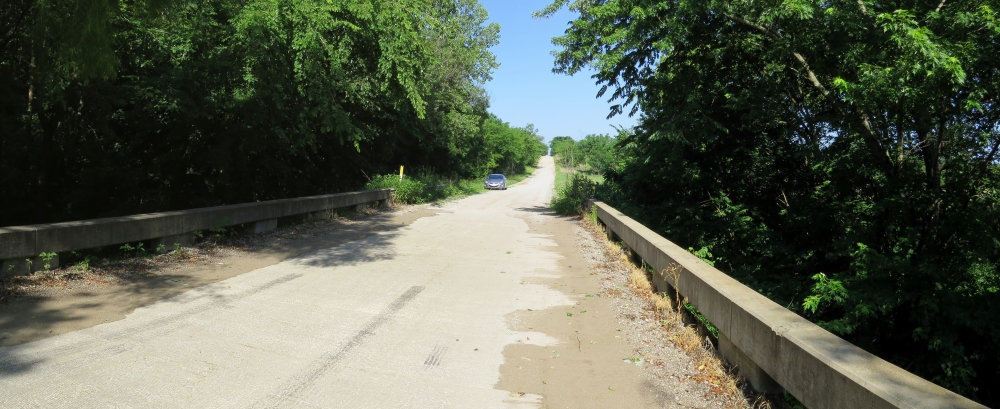 Looking west from bridge at Ottawa Creek Crossing tour stop